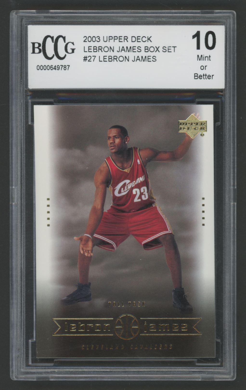 Lebron James 2003 Upper Deck Lebron James Box Set #27 RC (BCCG 10) at PristineAuction.com Lebron James 2003 Upper Deck Lebron James Box Set #27 RC (BCCG 10) at PristineAuction.com