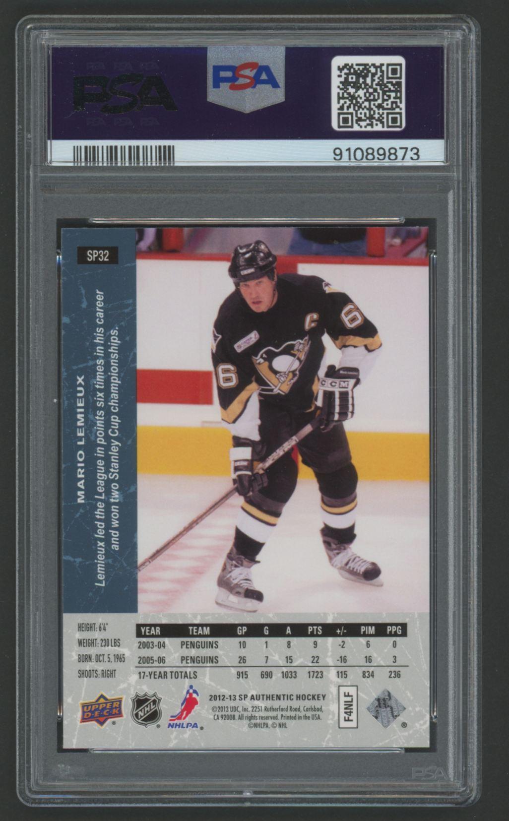 Mario Lemieux 2012 SP Authentic 1994 Retro #SP32 (PSA 10) at PristineAuction.com Mario Lemieux 2012 SP Authentic 1994 Retro #SP32 (PSA 10) at PristineAuction.com