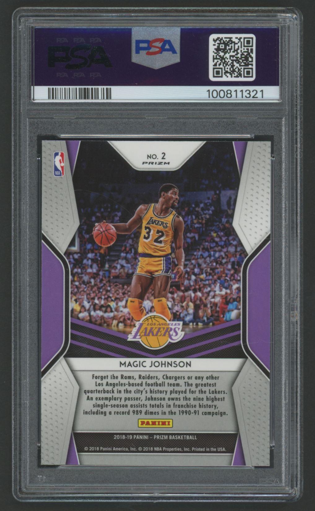 Magic Johnson 2018 Prizm Dominance Silver Prizm #2 (PSA 10) at PristineAuction.com Magic Johnson 2018 Prizm Dominance Silver Prizm #2 (PSA 10) at PristineAuction.com