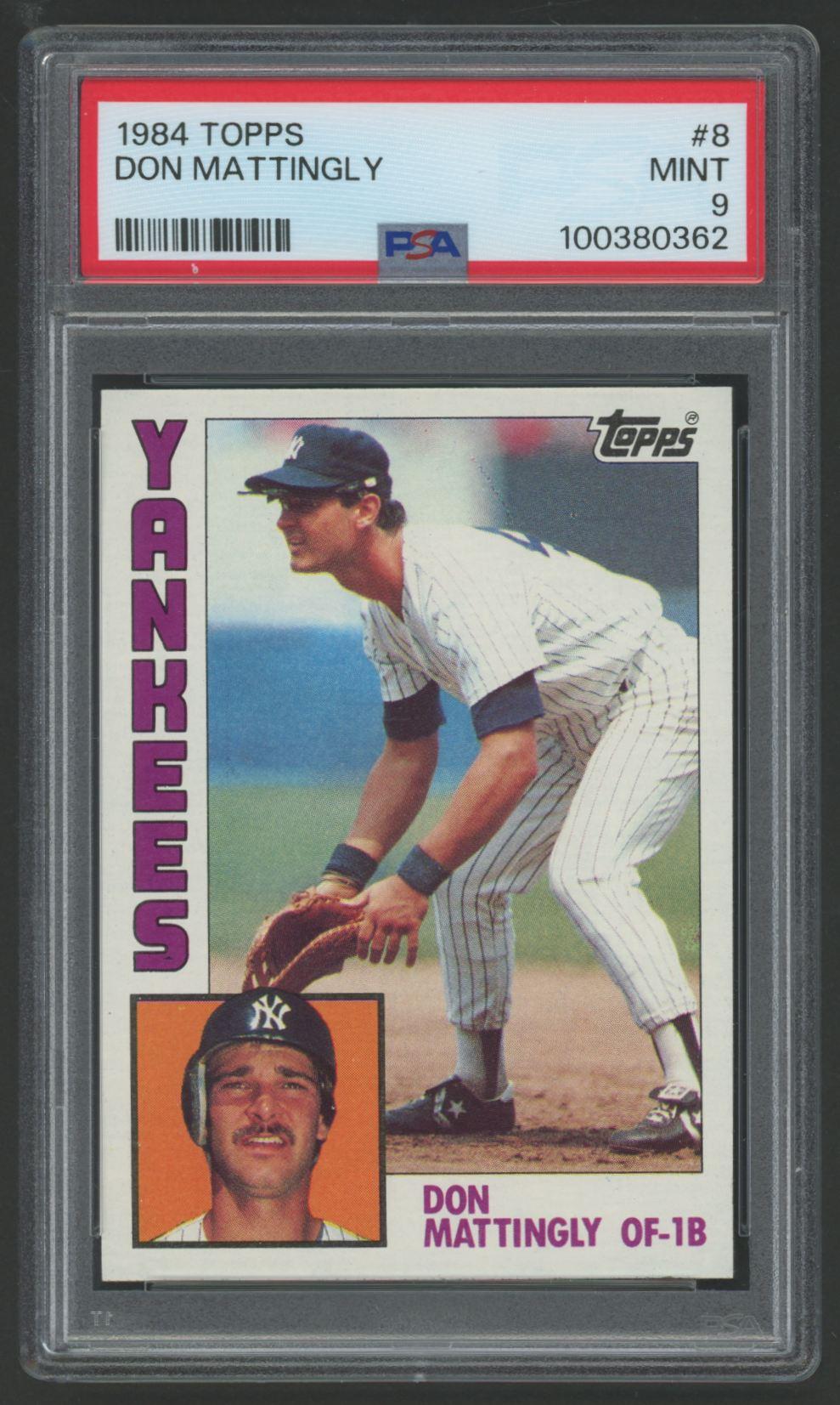 Don Mattingly 1984 Topps #8 RC (PSA 9) at PristineAuction.com Don Mattingly 1984 Topps #8 RC (PSA 9) at PristineAuction.com