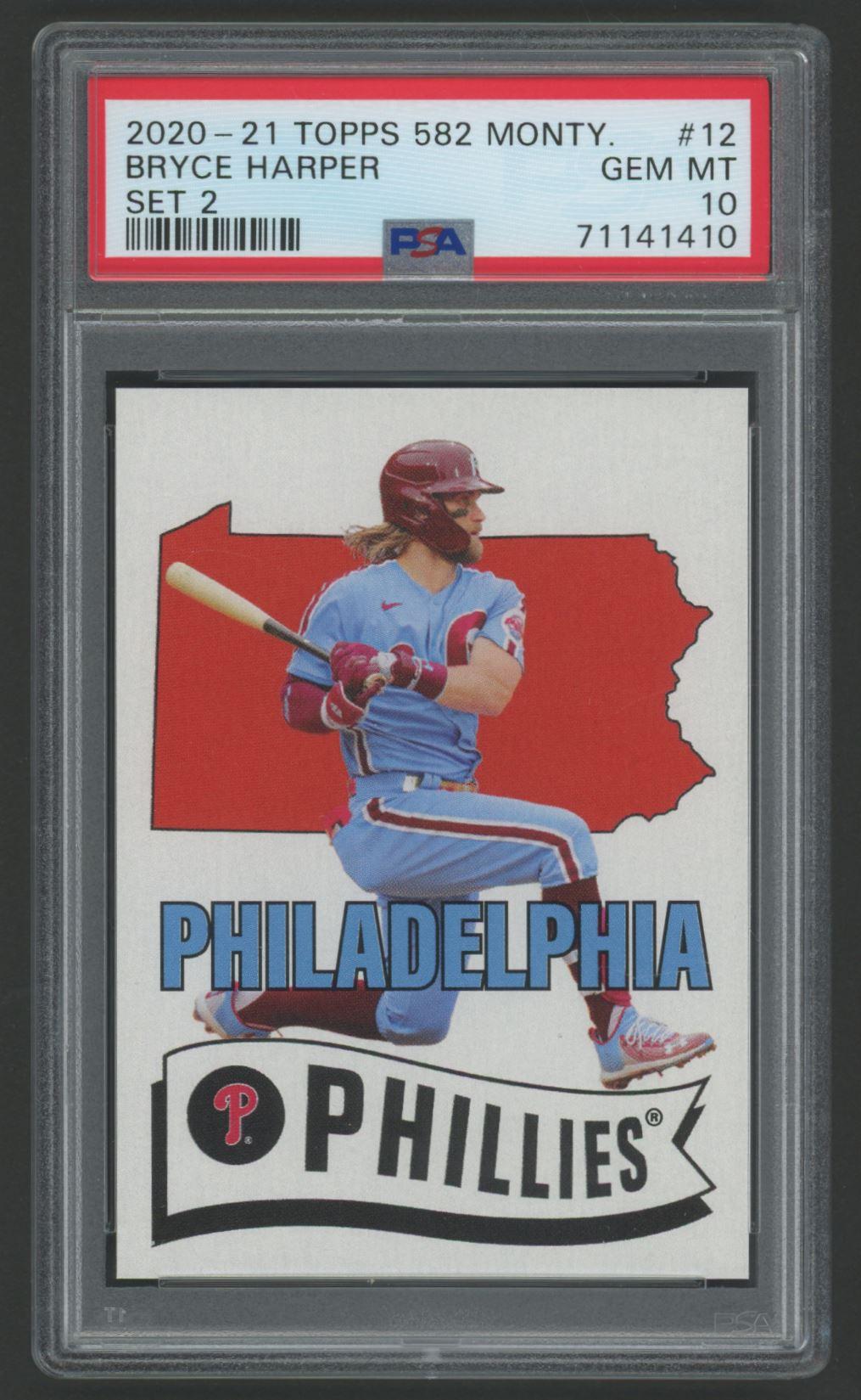 Bryce Harper 2020-21 Topps 582 Montgomery #12 (PSA 10) at PristineAuction.com Bryce Harper 2020-21 Topps 582 Montgomery #12 (PSA 10) at PristineAuction.com