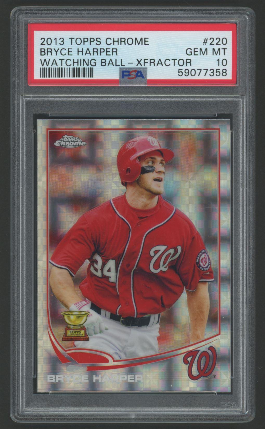 Bryce Harper 2013 Topps Chrome X-Fractors #220 (PSA 10) at PristineAuction.com Bryce Harper 2013 Topps Chrome X-Fractors #220 (PSA 10) at PristineAuction.com