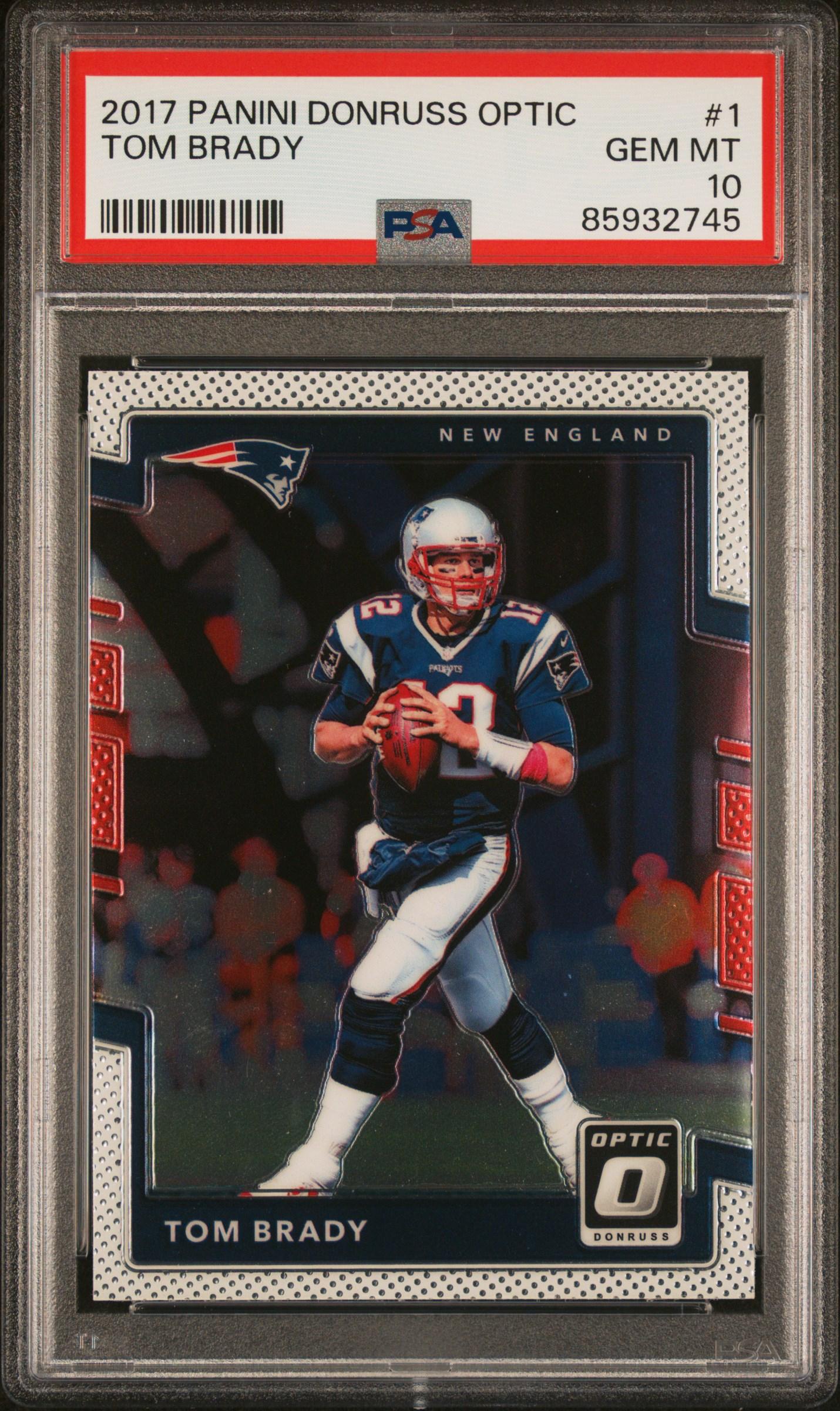Tom Brady 2017 Panini Donruss Optic #1 (PSA 10) at PristineAuction.com Tom Brady 2017 Panini Donruss Optic #1 (PSA 10) at PristineAuction.com