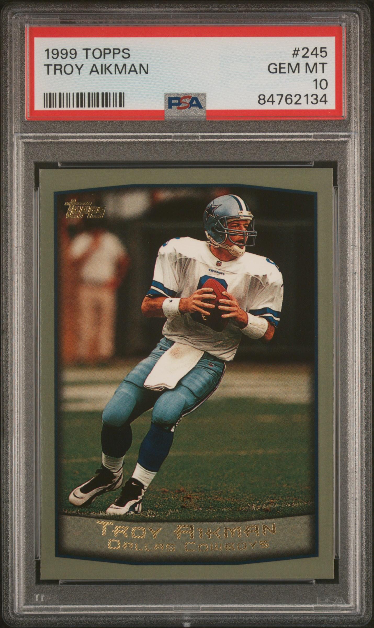 Troy Aikman 1999 Topps #245 (PSA 10) at PristineAuction.com Troy Aikman 1999 Topps #245 (PSA 10) at PristineAuction.com