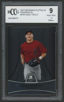 Mike Trout 2010 Bowman Platinum Prospects #PP5 RC (BCCG 9) at PristineAuction.com