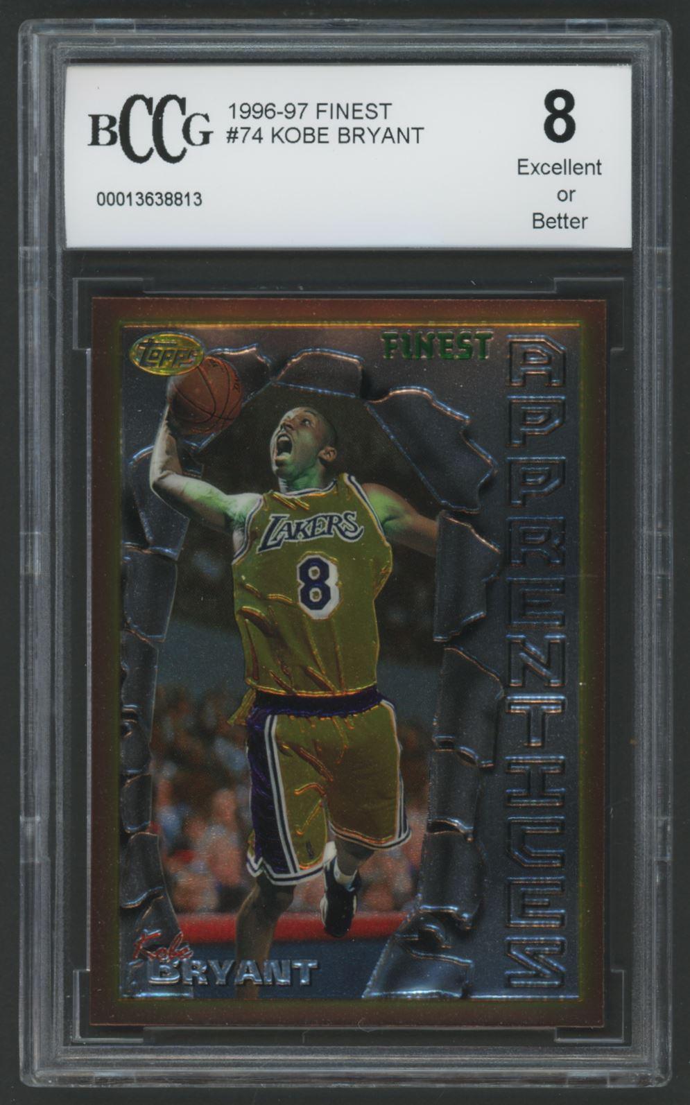 Kobe Bryant 1996-97 Finest #74 RC (BCCG 8) at PristineAuction.com Kobe Bryant 1996-97 Finest #74 RC (BCCG 8) at PristineAuction.com