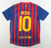 Lionel Messi Signed FC Barcelona Nike Authentic Jersey Inscribed "Leo" (Beckett) at PristineAuction.com