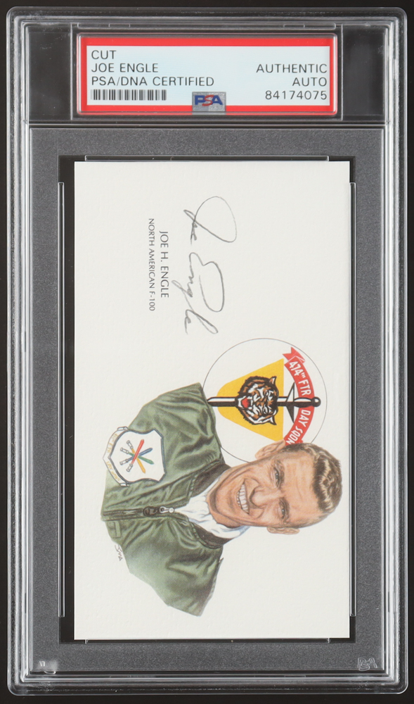 Joe Engle Signed 3x5 Index Card (PSA) at PristineAuction.com Joe Engle Signed 3x5 Index Card (PSA) at PristineAuction.com