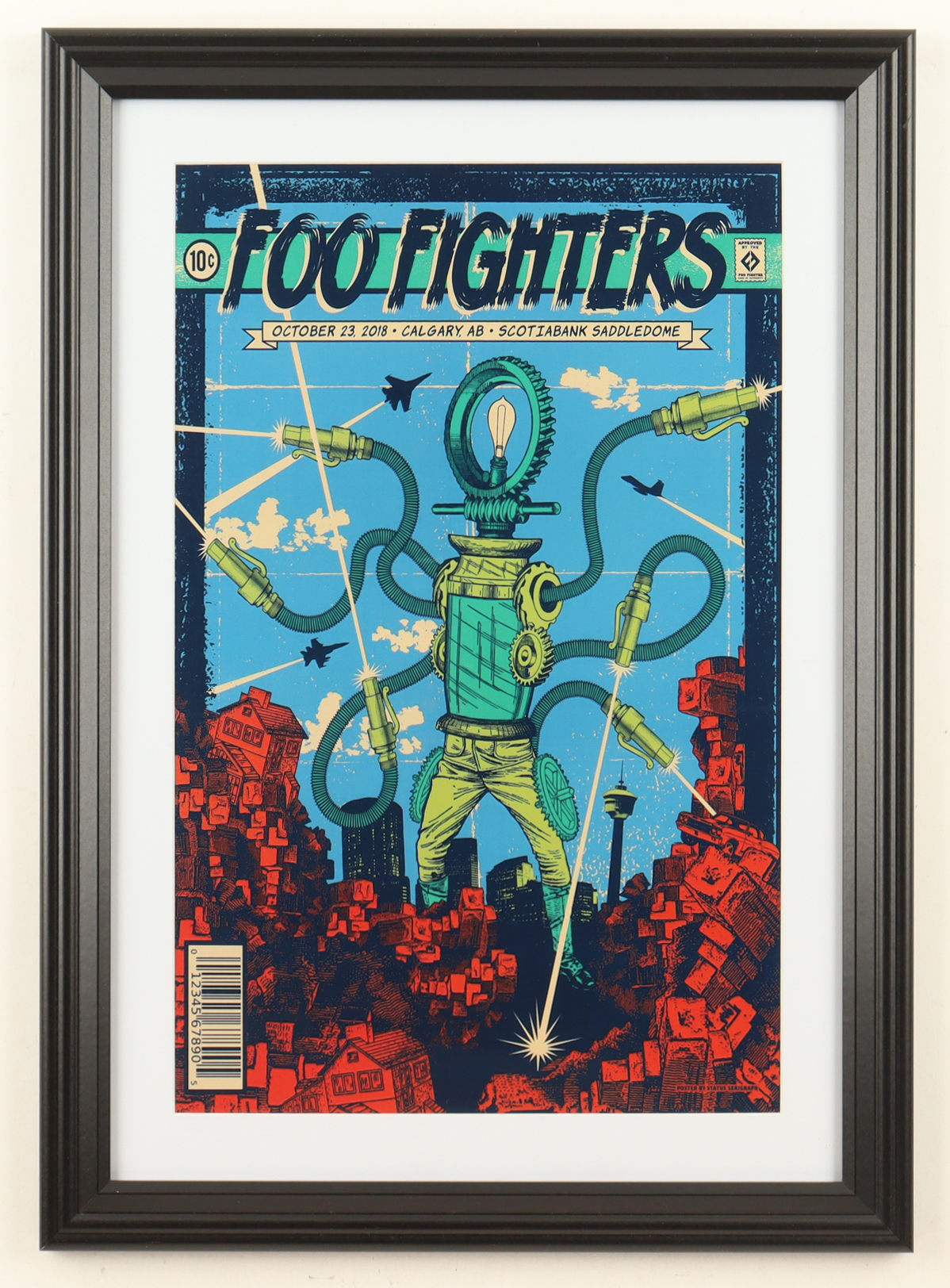 2018 "Foo Fighters" Calgary Concert Custom Framed Poster at PristineAuction.com 2018 "Foo Fighters" Calgary Concert Custom Framed Poster at PristineAuction.com