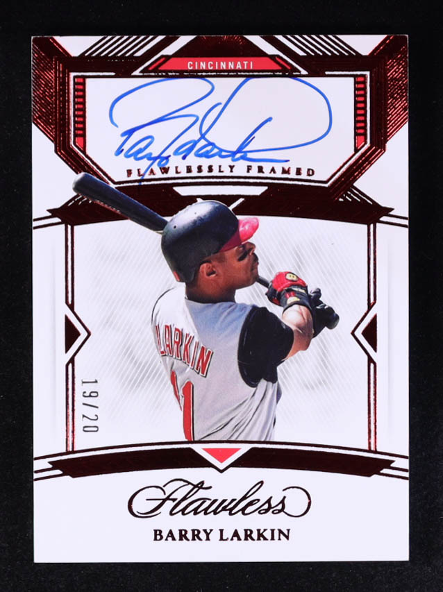 Barry Larkin 2023 Panini Flawless Flawlessly Framed Signatures Ruby #7 #19/20 at PristineAuction.com Barry Larkin 2023 Panini Flawless Flawlessly Framed Signatures Ruby #7 #19/20 at PristineAuction.com