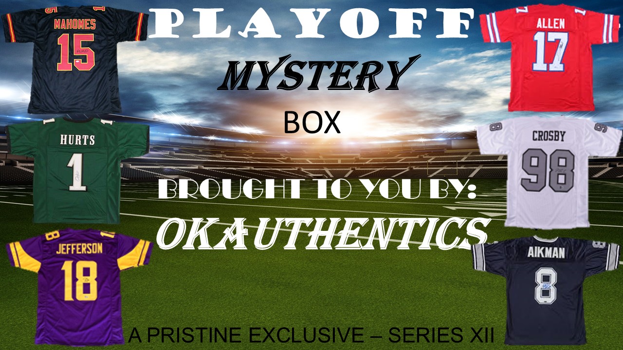 OKAUTHENTICS Playoff Football Mystery Box Series XII at PristineAuction.com OKAUTHENTICS Playoff Football Mystery Box Series XII at PristineAuction.com