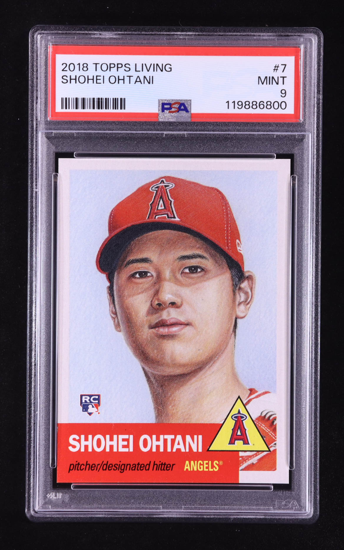 Shohei Ohtani 2018 Topps Living #7 RC (PSA 9) at PristineAuction.com Shohei Ohtani 2018 Topps Living #7 RC (PSA 9) at PristineAuction.com