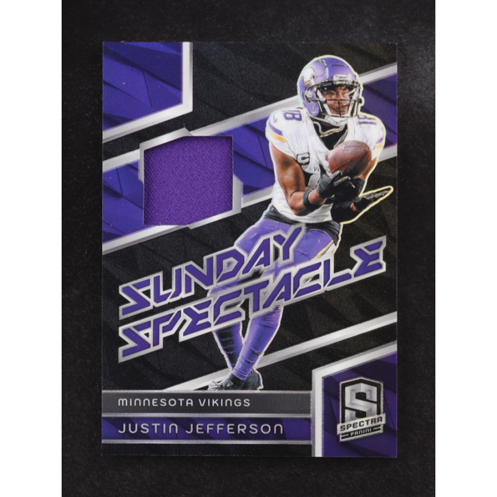 Justin Jefferson 2024 Panini Prizm Spectra Sunday Spectacles #SS-JJN #66/99 at PristineAuction.com
