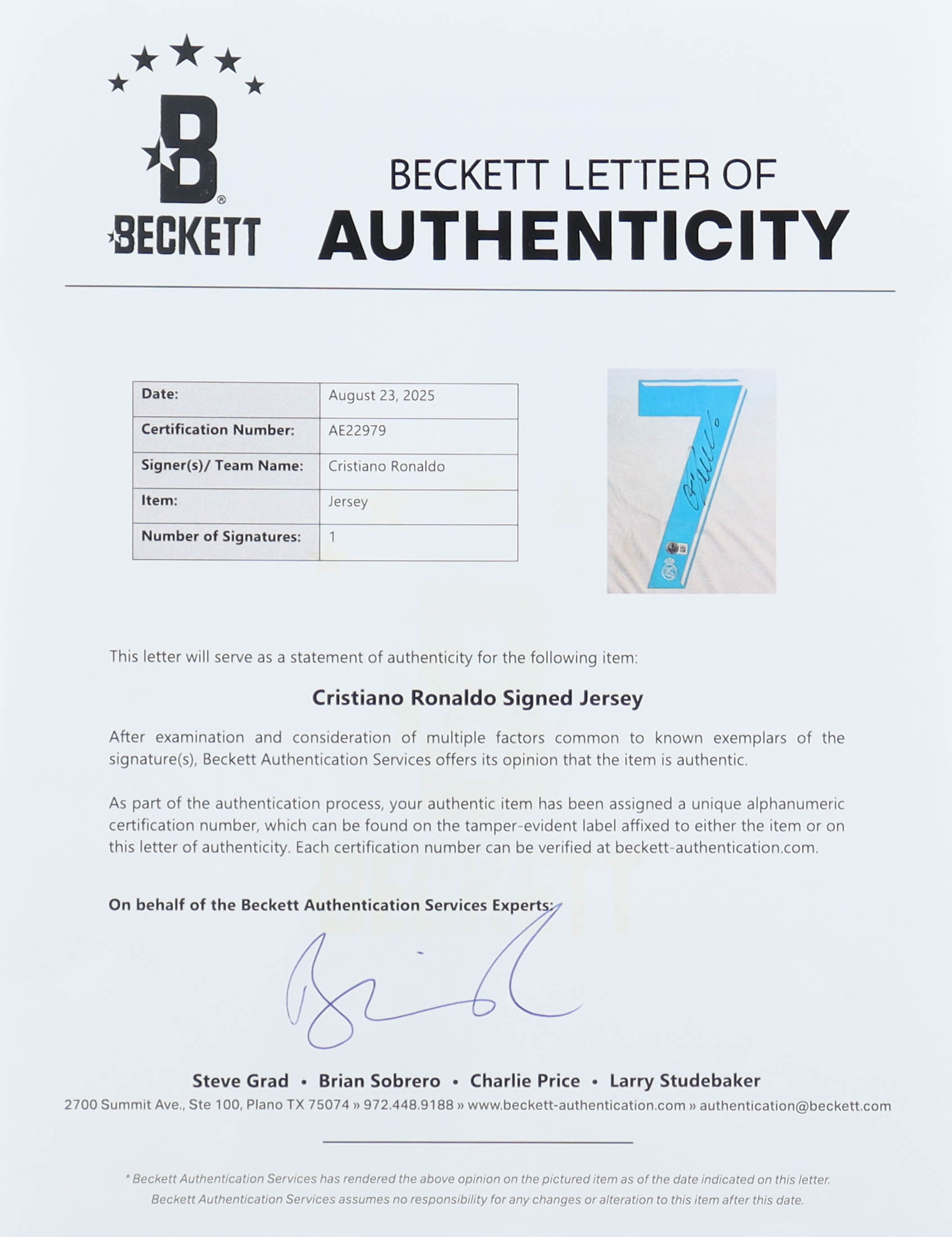 Cristiano Ronaldo Signed Real Madrid Adidas Authentic Jersey (Beckett) at PristineAuction.com Cristiano Ronaldo Signed Real Madrid Adidas Authentic Jersey (Beckett) at PristineAuction.com