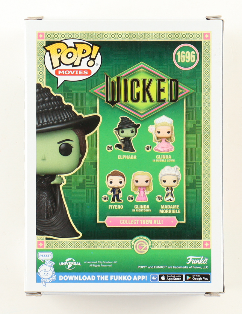 Cynthia Erivo Signed "Wicked" #1696 Elphaba Funko Pop! Vinyl Figure (ACOA) at PristineAuction.com Cynthia Erivo Signed "Wicked" #1696 Elphaba Funko Pop! Vinyl Figure (ACOA) at PristineAuction.com