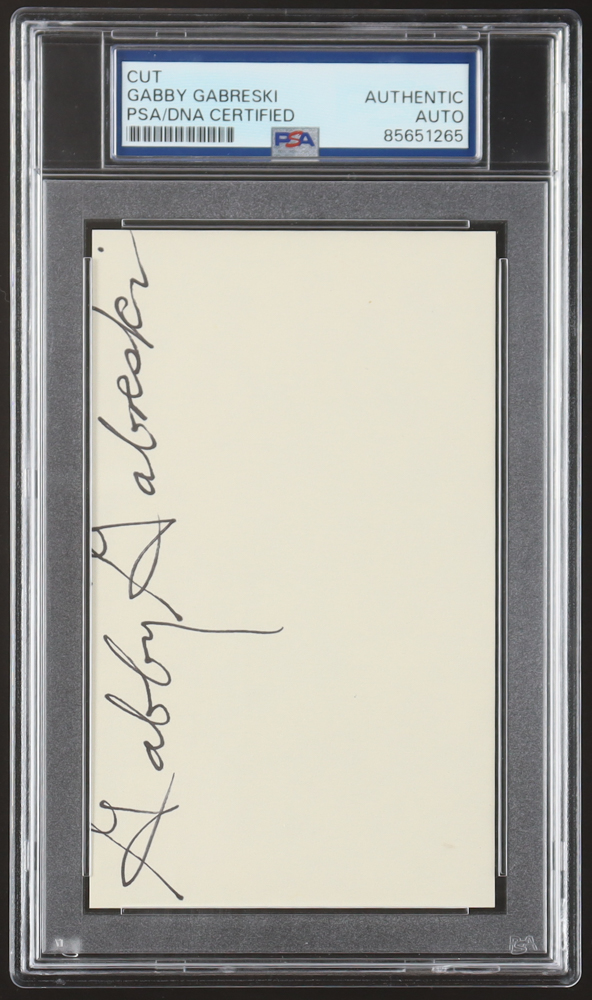 Gabby Gabreski Signed 3x5 Cut (PSA) at PristineAuction.com Gabby Gabreski Signed 3x5 Cut (PSA) at PristineAuction.com
