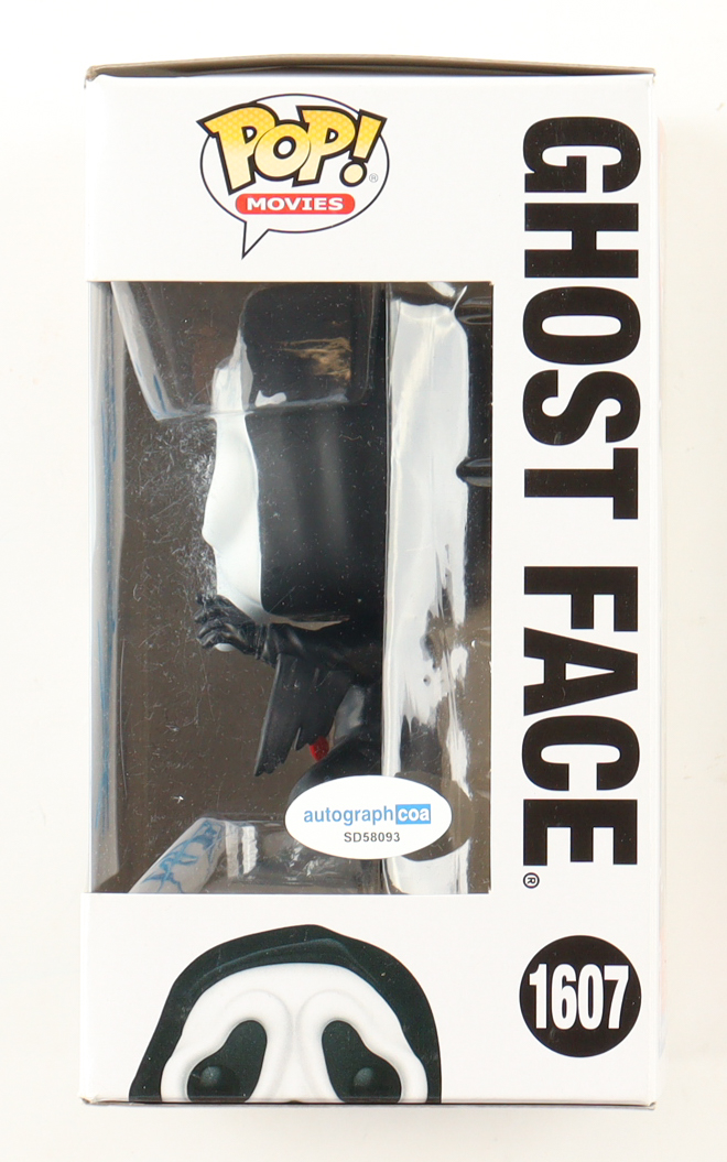 David Arquette Signed "Ghost Face" #1607 Ghost Face Funko Pop! Vinyl Figure (ACOA) at PristineAuction.com David Arquette Signed "Ghost Face" #1607 Ghost Face Funko Pop! Vinyl Figure (ACOA) at PristineAuction.com