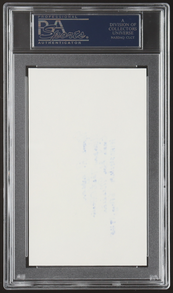 Morris R. Jeppson Signed 3x5 Index Card with Extensive Inscription (PSA) at PristineAuction.com Morris R. Jeppson Signed 3x5 Index Card with Extensive Inscription (PSA) at PristineAuction.com