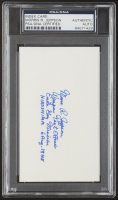 Morris R. Jeppson Signed 3x5 Index Card with Extensive Inscription (PSA) at PristineAuction.com