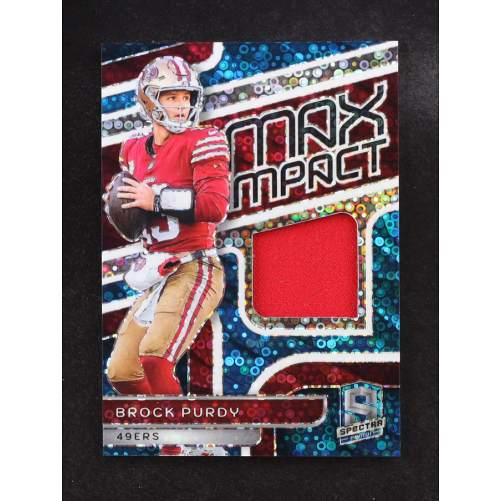 Brock Purdy 2024 Panini Spectra Max Impact Prizm #MI-BPY #33/60 at PristineAuction.com