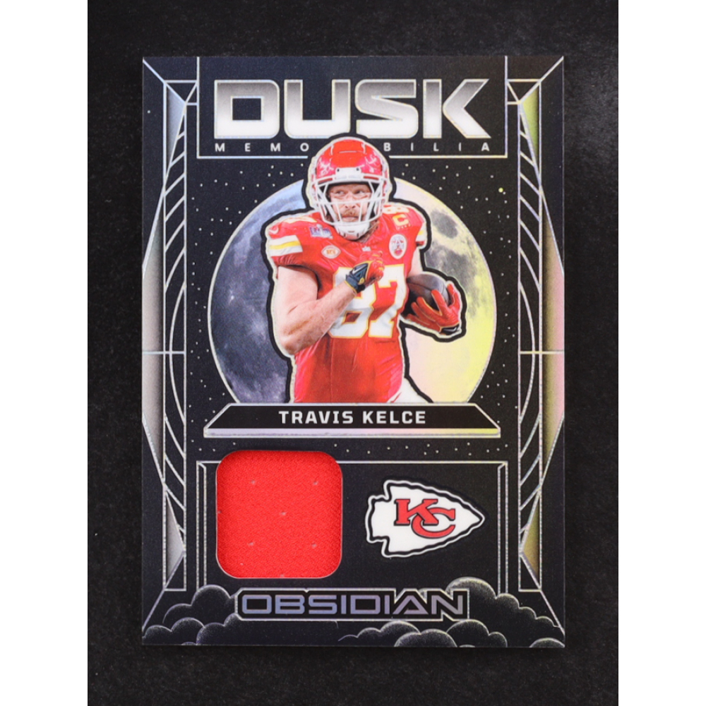 Travis Kelce 2024 Panini Obsidian Dusk Game Used Jersey #DM-TKE at PristineAuction.com Travis Kelce 2024 Panini Obsidian Dusk Game Used Jersey #DM-TKE at PristineAuction.com