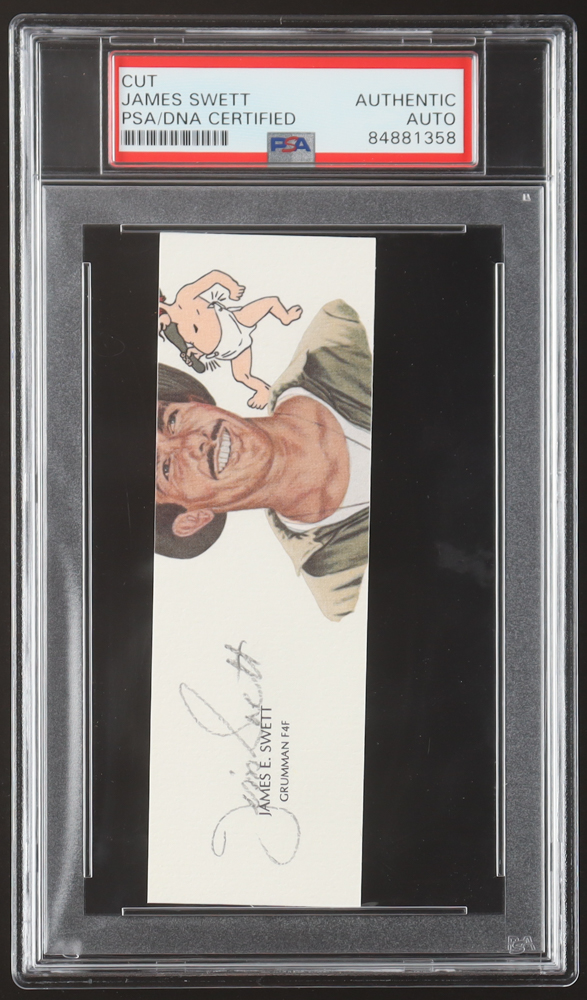 James Swett Signed 2x5 Cut (PSA) at PristineAuction.com James Swett Signed 2x5 Cut (PSA) at PristineAuction.com