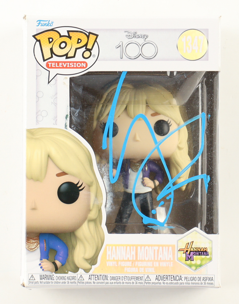 Miley Cyrus Signed "Disney 100" #1347 Hannah Montana Funko Pop! Vinyl Figure (AutographCOA) at PristineAuction.com Miley Cyrus Signed "Disney 100" #1347 Hannah Montana Funko Pop! Vinyl Figure (AutographCOA) at PristineAuction.com