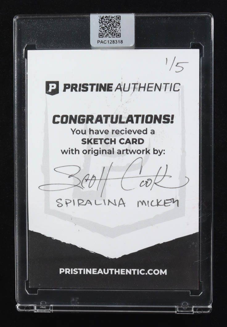 Spiralina Mickey | Disney | Original Art Sketch Card by Scott Cook #1/5 (PA) at PristineAuction.com Spiralina Mickey | Disney | Original Art Sketch Card by Scott Cook #1/5 (PA) at PristineAuction.com