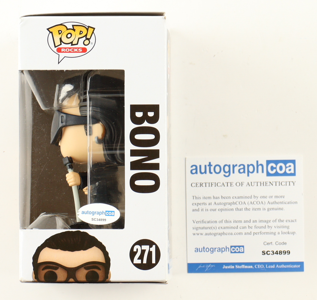 Bono Signed U2 #271 Bono Funko Pop! Vinyl Figure (ACOA) at PristineAuction.com Bono Signed U2 #271 Bono Funko Pop! Vinyl Figure (ACOA) at PristineAuction.com