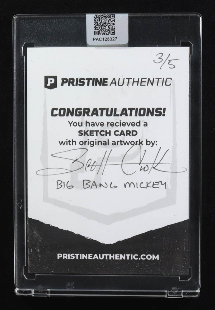 Big Bang Mickey | Disney | Original Art Sketch Card by Scott Cook #3/5 (PA) at PristineAuction.com Big Bang Mickey | Disney | Original Art Sketch Card by Scott Cook #3/5 (PA) at PristineAuction.com