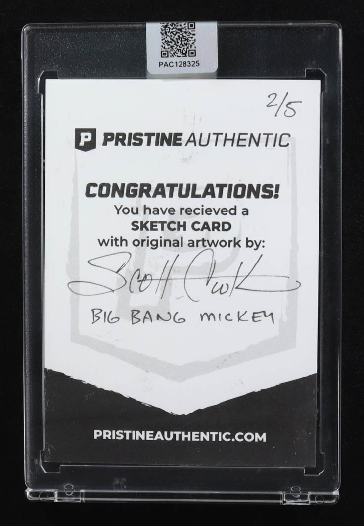 Big Bang Mickey | Disney | Original Art Sketch Card by Scott Cook #2/5 (PA) at PristineAuction.com Big Bang Mickey | Disney | Original Art Sketch Card by Scott Cook #2/5 (PA) at PristineAuction.com