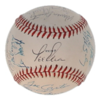 1983 Cubs Logo Baseball Team-Signed by (26) with Lee Smith, Ryne Sandberg, Fergie Jenkins, Joe Carter (JSA) at PristineAuction.com