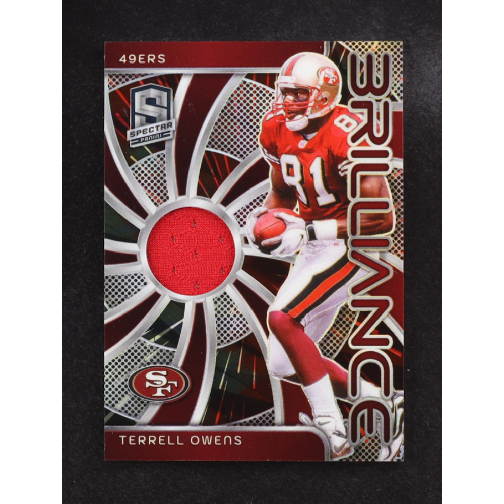 Terrell Owens 2024 Panini Spectra Brilliance Hyper Prizm Jersey #BRI-TOS #35/60 at PristineAuction.com