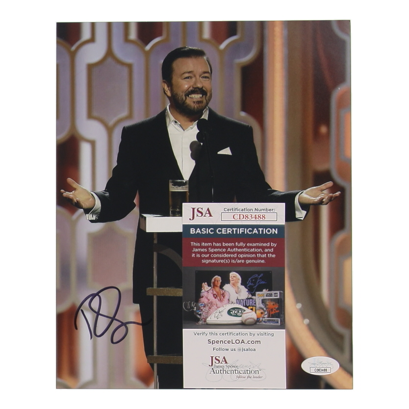 Ricky Gervais Signed 8x10 Photo (JSA) at PristineAuction.com Ricky Gervais Signed 8x10 Photo (JSA) at PristineAuction.com