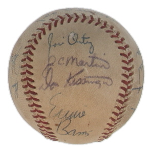 1971 Cubs Baseball Team-Signed by (16) with Leo Durocher, Ernie Banks, Ron Santo, Joe Pepitone (JSA) at PristineAuction.com 1971 Cubs Baseball Team-Signed by (16) with Leo Durocher, Ernie Banks, Ron Santo, Joe Pepitone (JSA) at PristineAuction.com