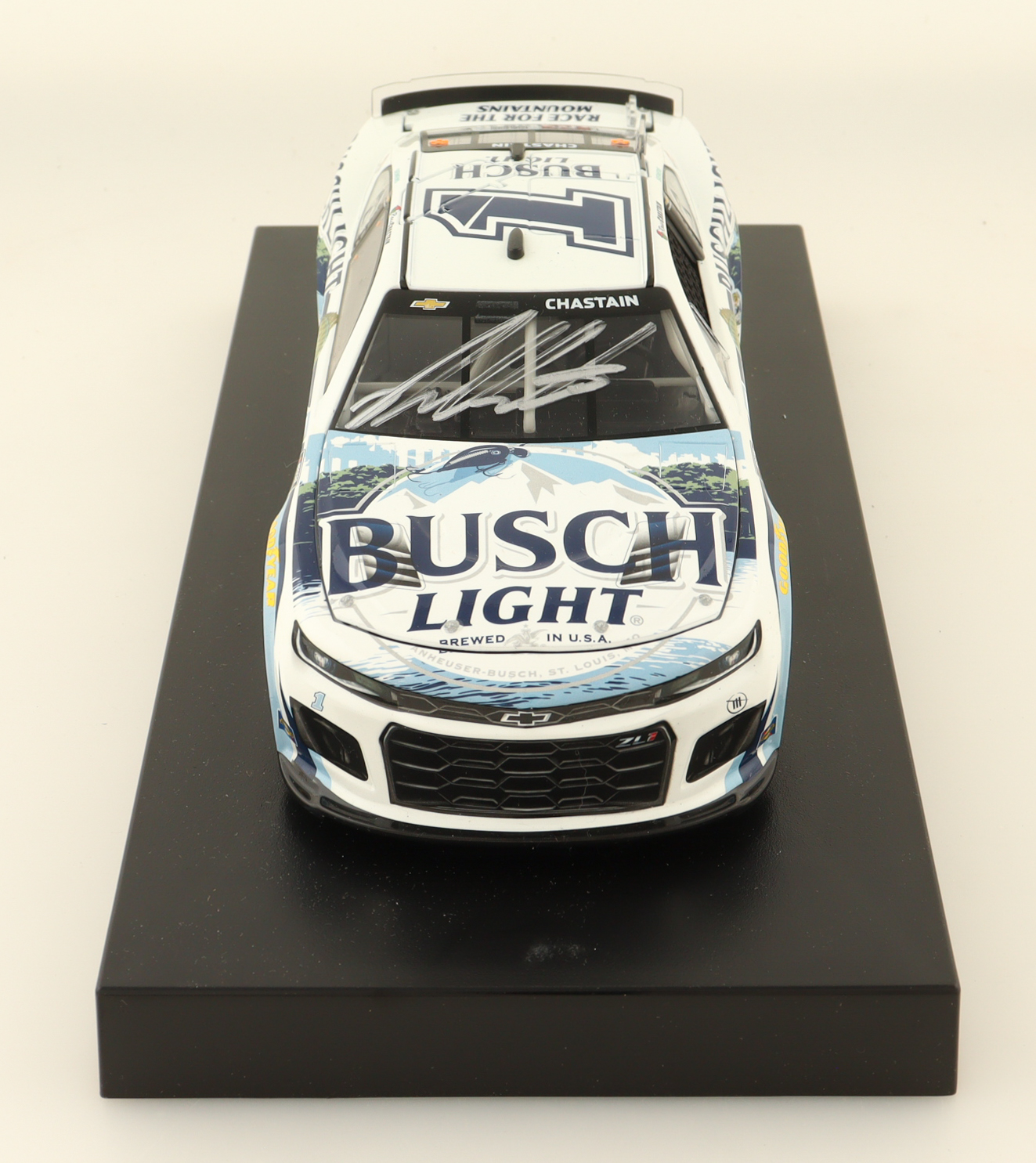 Ross Chastain Signed 2024 #1 Busch Light Fishing Chevrolet Camaro ZL1 | 1:24 Diecast Car (PA) at PristineAuction.com Ross Chastain Signed 2024 #1 Busch Light Fishing Chevrolet Camaro ZL1 | 1:24 Diecast Car (PA) at PristineAuction.com