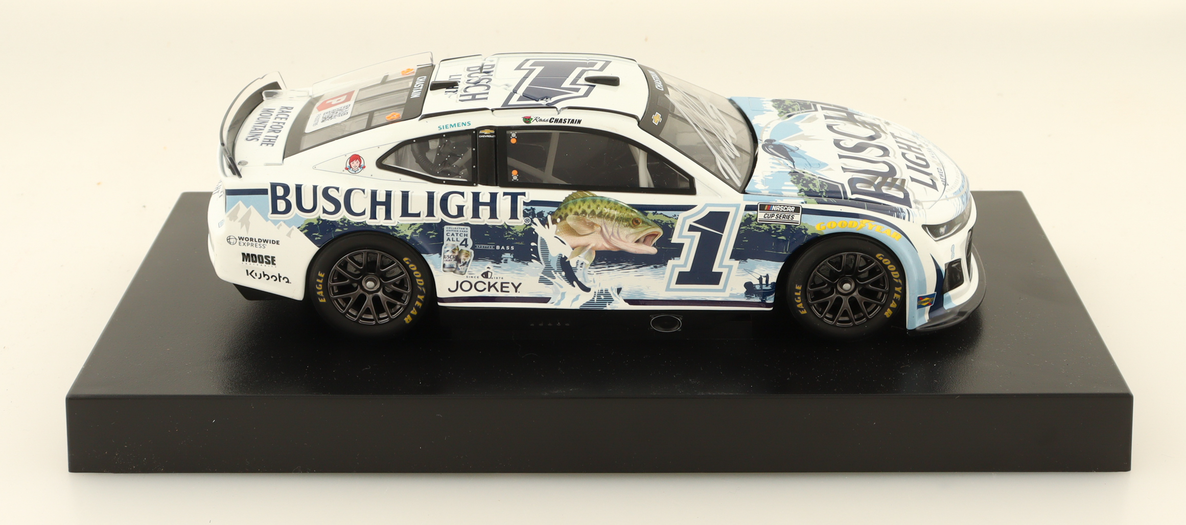 Ross Chastain Signed 2024 #1 Busch Light Fishing Chevrolet Camaro ZL1 | 1:24 Diecast Car (PA) at PristineAuction.com Ross Chastain Signed 2024 #1 Busch Light Fishing Chevrolet Camaro ZL1 | 1:24 Diecast Car (PA) at PristineAuction.com