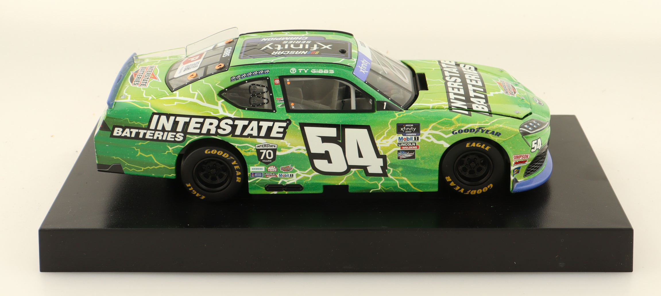 Ty Gibbs Signed 2022 #54 Interstate Batteries Xfinity Champion Toyota Supra | 1:24 Diecast Car (PA) at PristineAuction.com Ty Gibbs Signed 2022 #54 Interstate Batteries Xfinity Champion Toyota Supra | 1:24 Diecast Car (PA) at PristineAuction.com