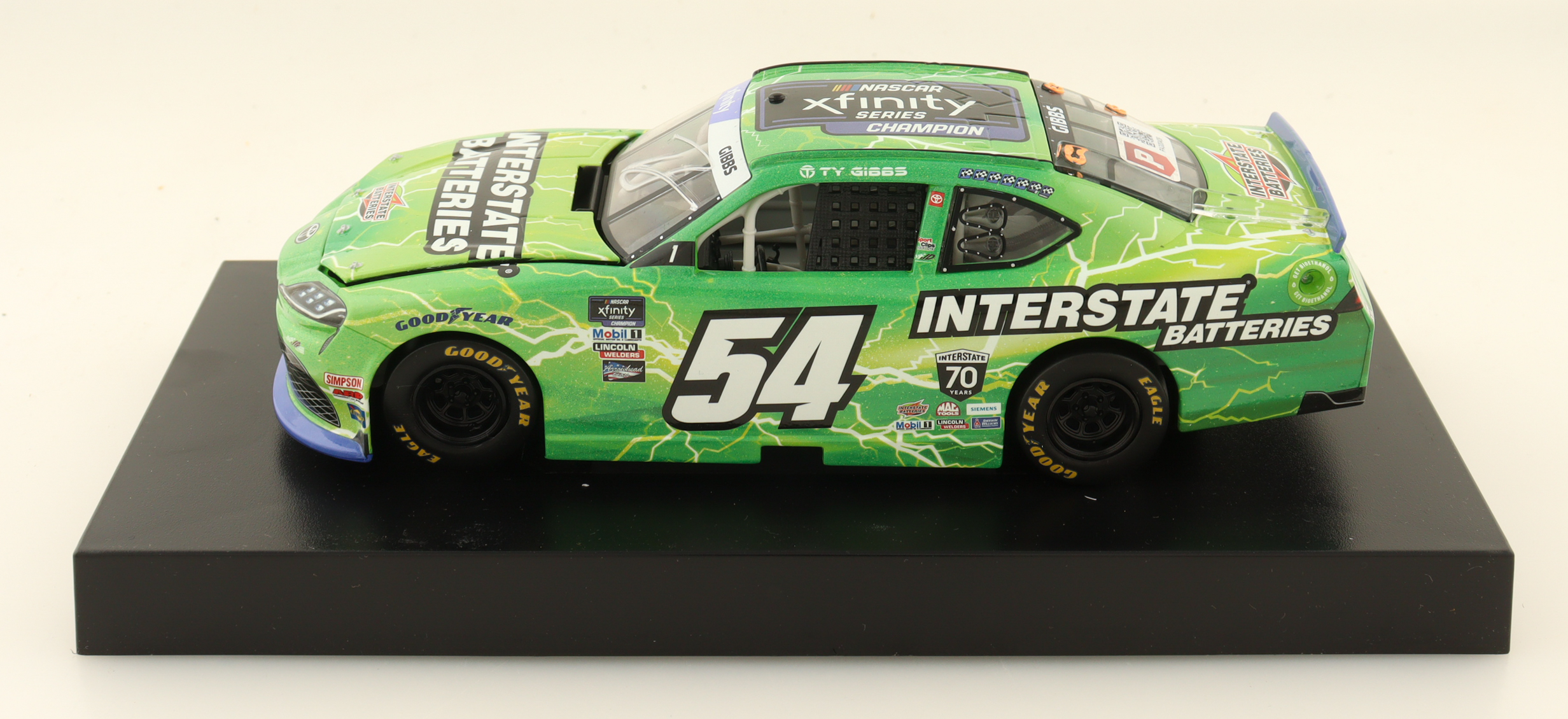 Ty Gibbs Signed 2022 #54 Interstate Batteries Xfinity Champion Toyota Supra | 1:24 Diecast Car (PA) at PristineAuction.com Ty Gibbs Signed 2022 #54 Interstate Batteries Xfinity Champion Toyota Supra | 1:24 Diecast Car (PA) at PristineAuction.com