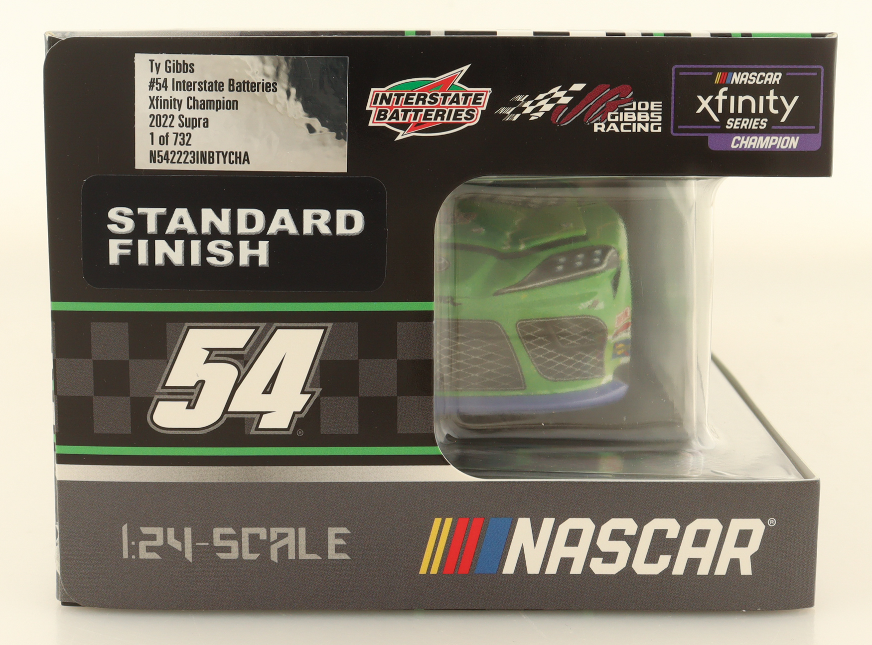 Ty Gibbs Signed 2022 #54 Interstate Batteries Xfinity Champion Toyota Supra | 1:24 Diecast Car (PA) at PristineAuction.com Ty Gibbs Signed 2022 #54 Interstate Batteries Xfinity Champion Toyota Supra | 1:24 Diecast Car (PA) at PristineAuction.com