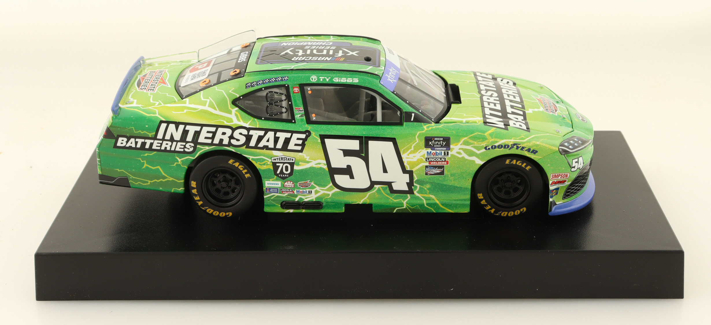 Ty Gibbs Signed 2022 #54 Interstate Batteries Supra (Xfinity Champion) 1:24 Diecast Car (PA) at PristineAuction.com Ty Gibbs Signed 2022 #54 Interstate Batteries Supra (Xfinity Champion) 1:24 Diecast Car (PA) at PristineAuction.com
