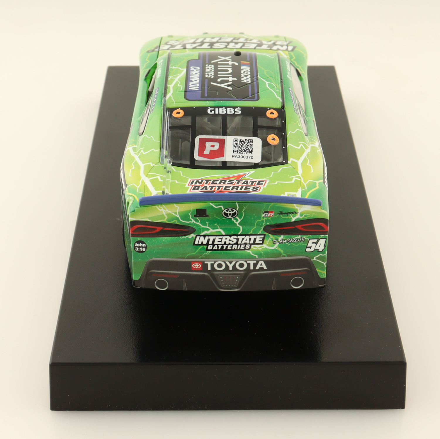 Ty Gibbs Signed 2022 #54 Interstate Batteries Supra (Xfinity Champion) 1:24 Diecast Car (PA) at PristineAuction.com Ty Gibbs Signed 2022 #54 Interstate Batteries Supra (Xfinity Champion) 1:24 Diecast Car (PA) at PristineAuction.com