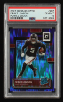 Drake London 2022 Donruss Optic Purple Shock #207 RR (PSA 10) at PristineAuction.com