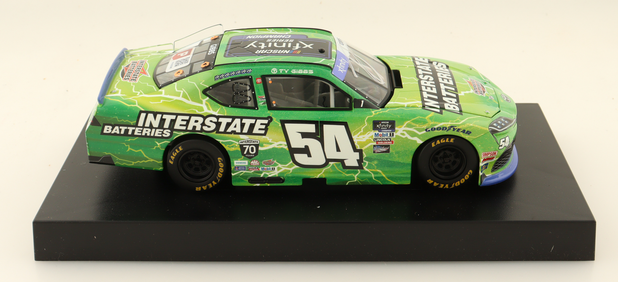 Ty Gibbs Signed 2022 #54 Interstate Batteries Supra (Xfinity Champion) 1:24 Diecast Car (PA) at PristineAuction.com Ty Gibbs Signed 2022 #54 Interstate Batteries Supra (Xfinity Champion) 1:24 Diecast Car (PA) at PristineAuction.com