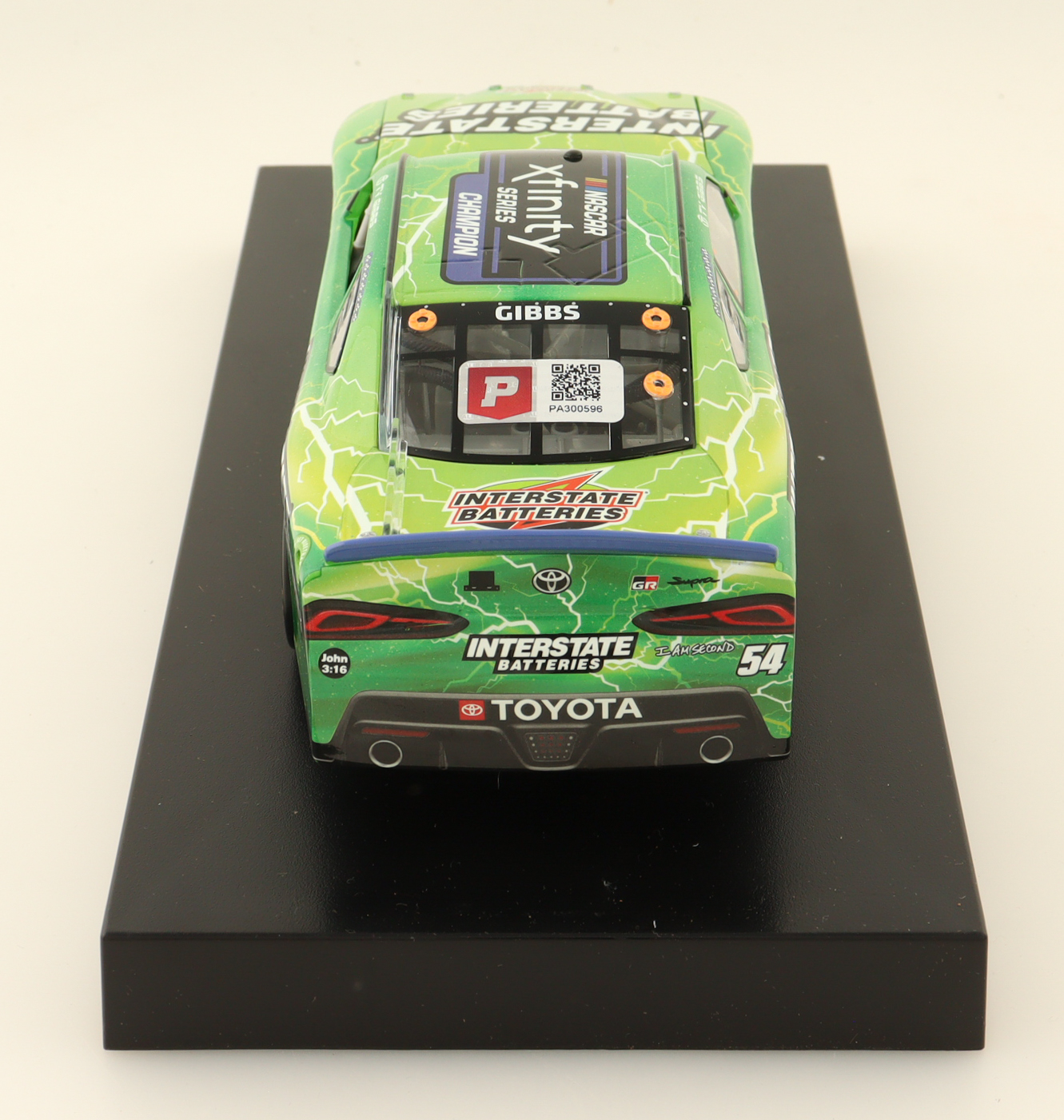 Ty Gibbs Signed 2022 #54 Interstate Batteries Supra (Xfinity Champion) 1:24 Diecast Car (PA) at PristineAuction.com Ty Gibbs Signed 2022 #54 Interstate Batteries Supra (Xfinity Champion) 1:24 Diecast Car (PA) at PristineAuction.com