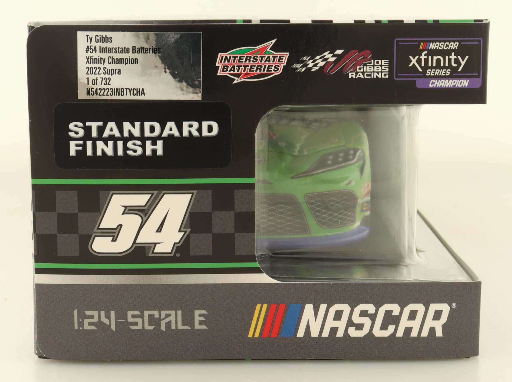 Ty Gibbs Signed 2022 #54 Interstate Batteries Supra (Xfinity Champion) 1:24 Diecast Car (PA) at PristineAuction.com Ty Gibbs Signed 2022 #54 Interstate Batteries Supra (Xfinity Champion) 1:24 Diecast Car (PA) at PristineAuction.com