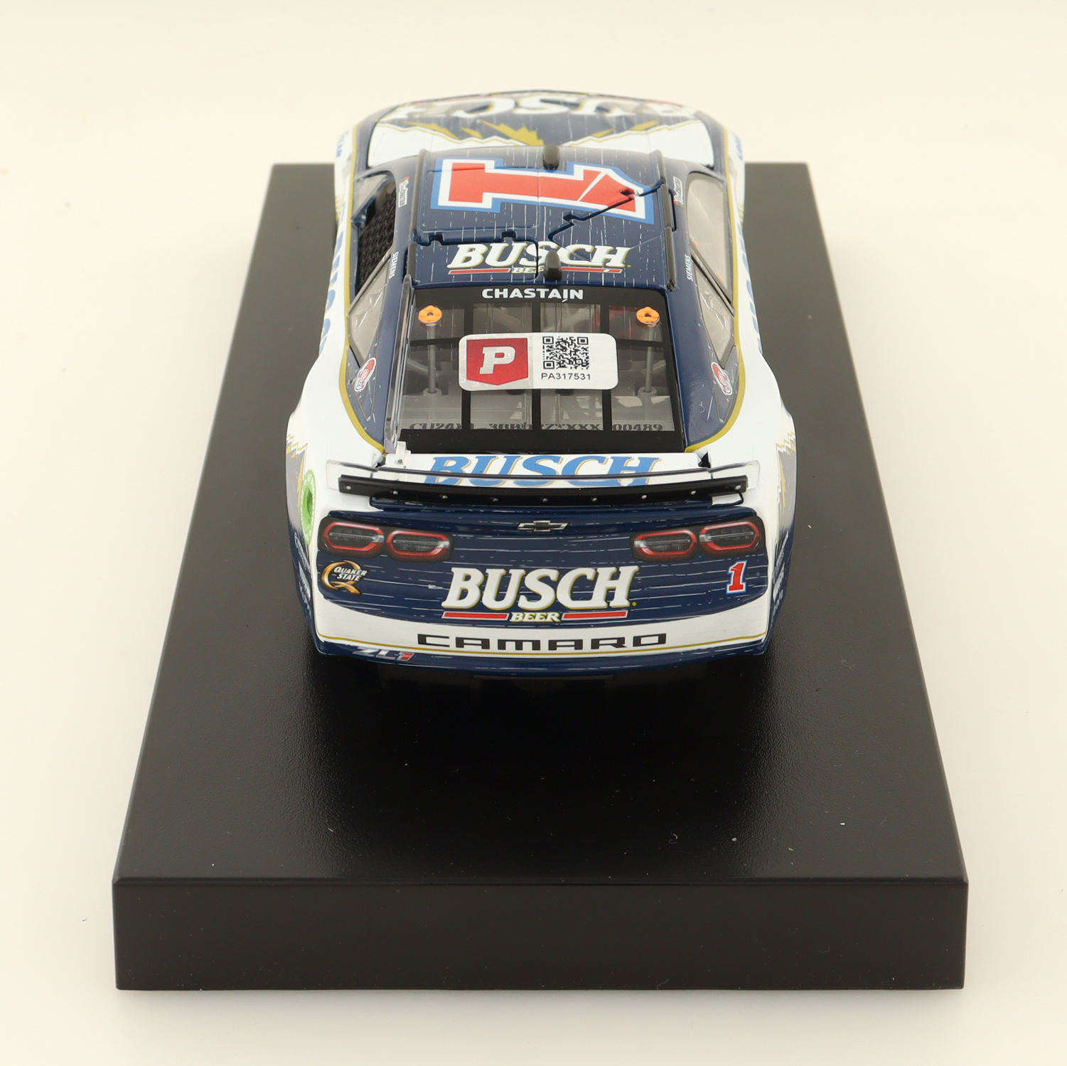 Ross Chastain Signed 2024 #1 Busch Light Retro Chevrolet Camaro ZL1 | 1:24 Diecast Car (PA) at PristineAuction.com Ross Chastain Signed 2024 #1 Busch Light Retro Chevrolet Camaro ZL1 | 1:24 Diecast Car (PA) at PristineAuction.com