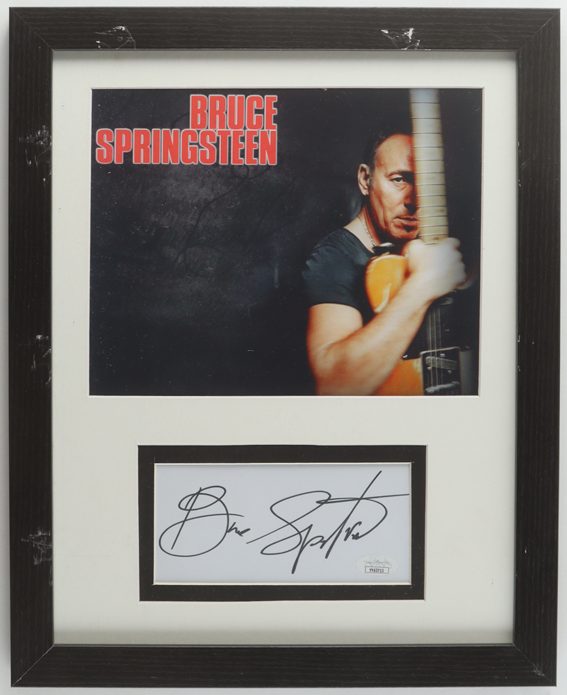 Bruce Springsteen Signed Custom Framed Cut Display (JSA) at PristineAuction.com Bruce Springsteen Signed Custom Framed Cut Display (JSA) at PristineAuction.com