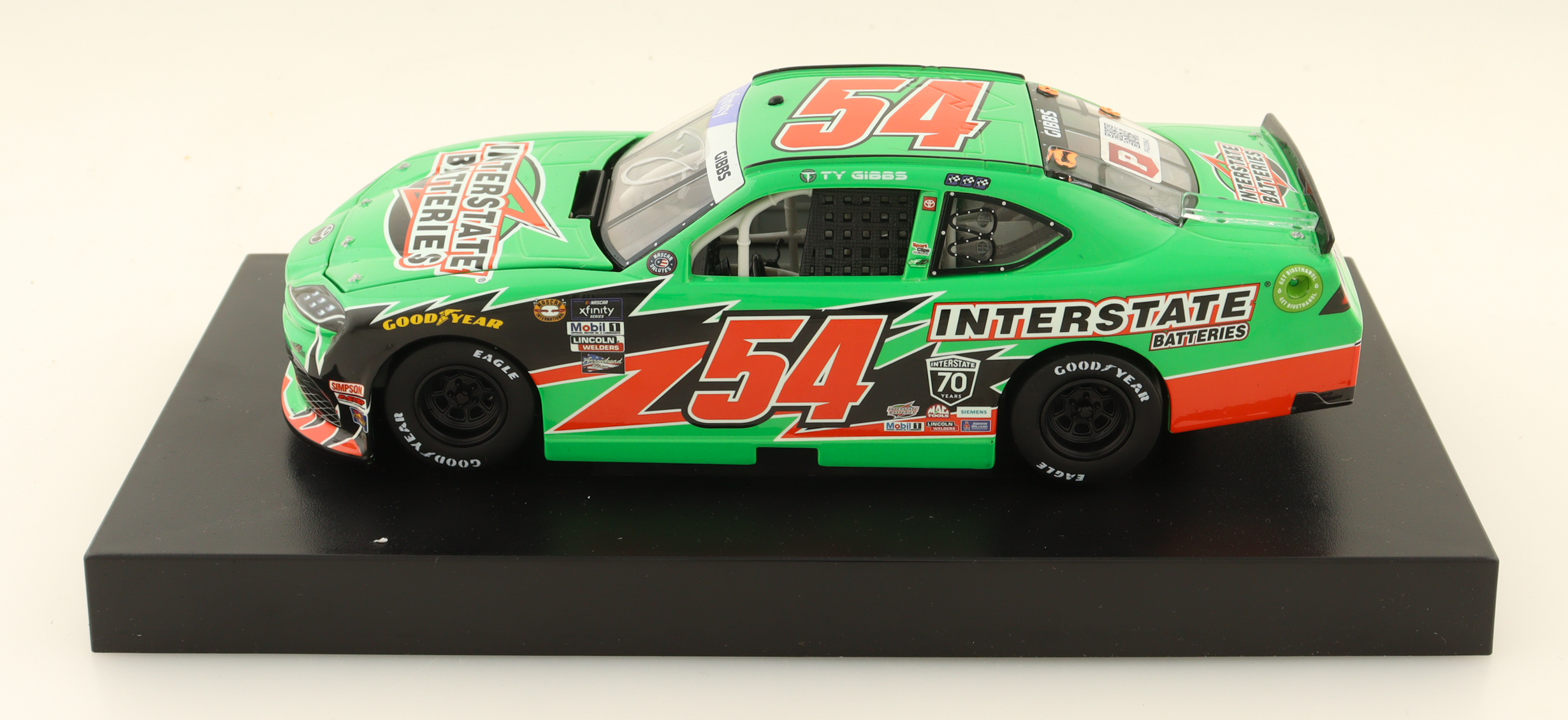 Ty Gibbs Signed 2022 #54 Interstate Batteries Toyota Supra | 1:24 Diecast Car (PA) at PristineAuction.com Ty Gibbs Signed 2022 #54 Interstate Batteries Toyota Supra | 1:24 Diecast Car (PA) at PristineAuction.com