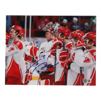 Frederik Andersen Signed Team Denmark 8x10 Photo (Beckett) at PristineAuction.com